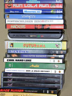 U101 in a stack of DVDs
