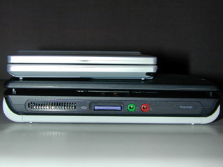 U101 and Sharp Zaurus, side view.